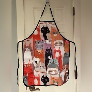 BRAND NEW! Cat Lady Kitten Print Colorful Kitchen Apron